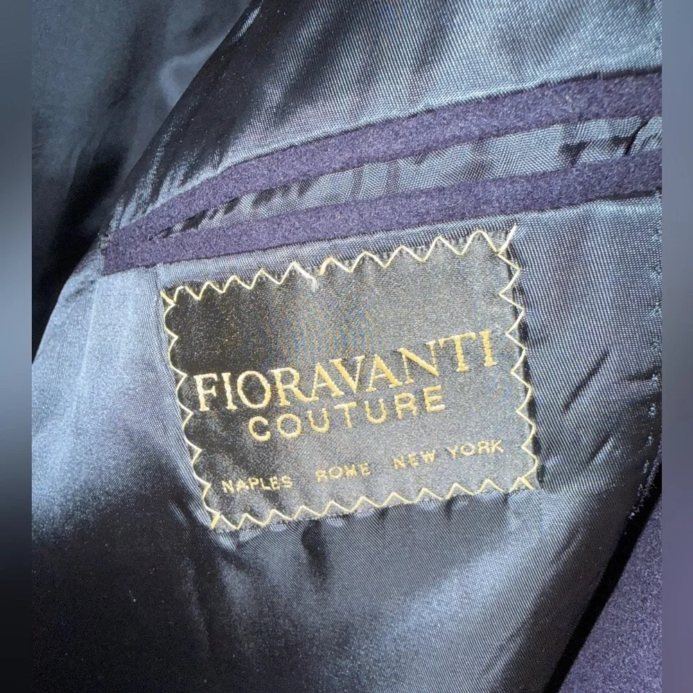 Fioravanti Couture Italian Wool Navy Blazer
